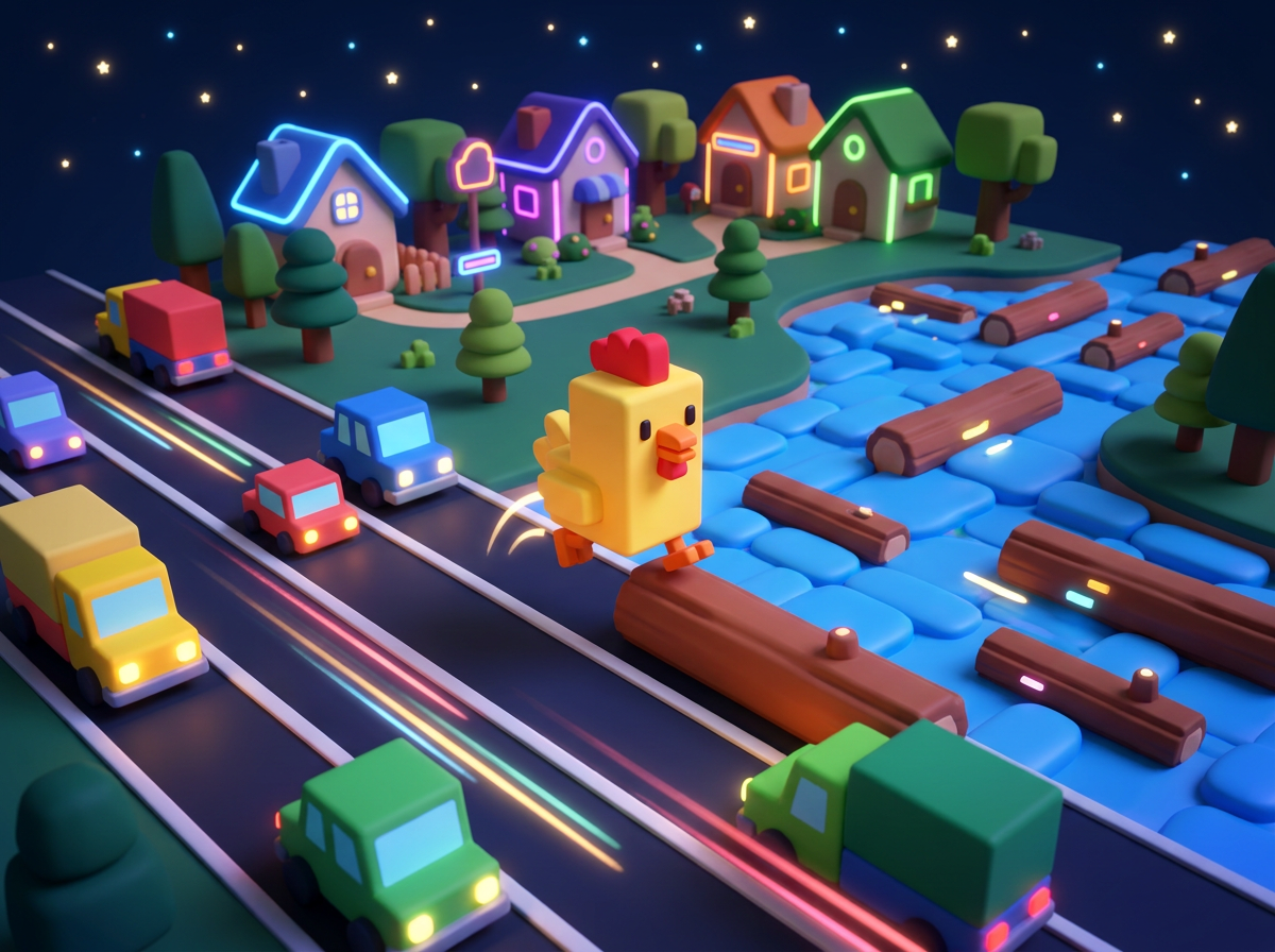 Crossy Road — AI scene