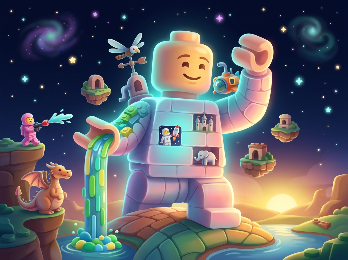 LEGO Worlds — AI redraw
