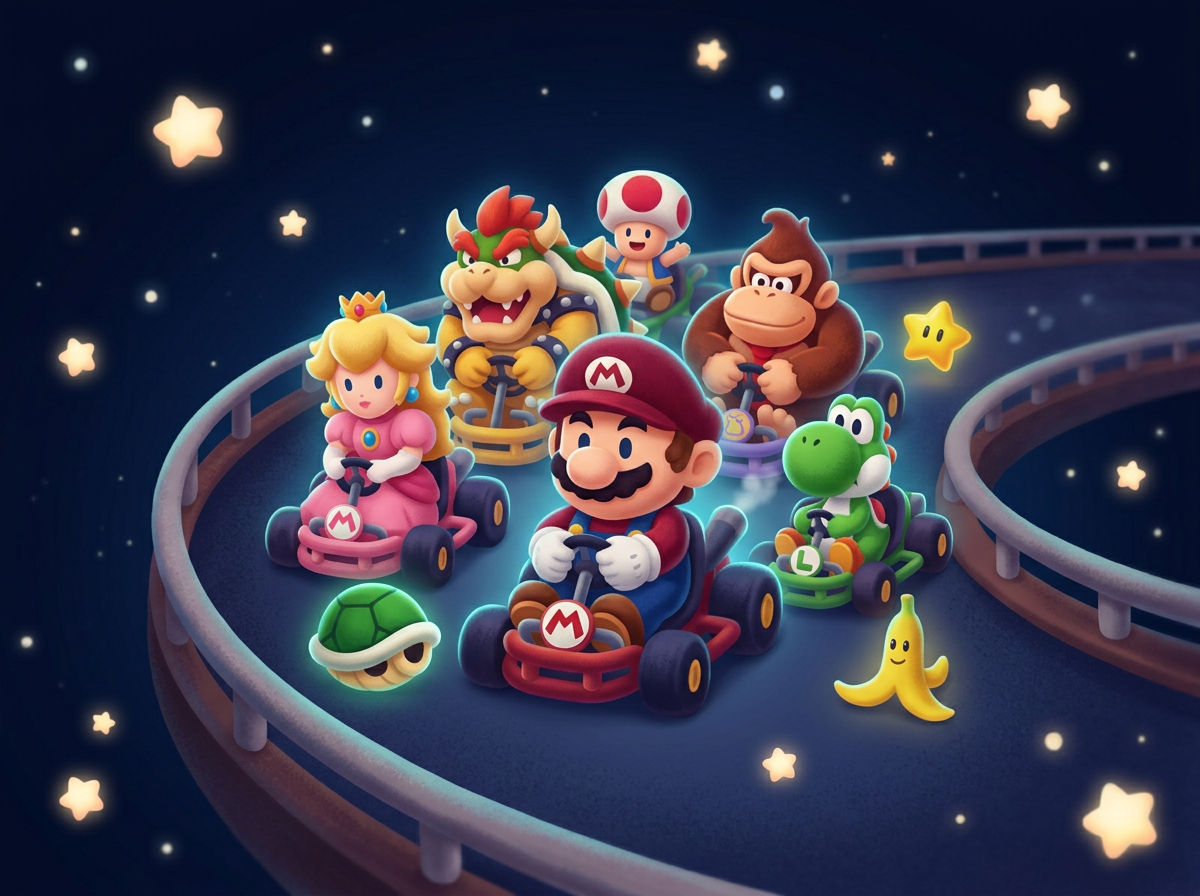 Super Mario Kart — AI redraw