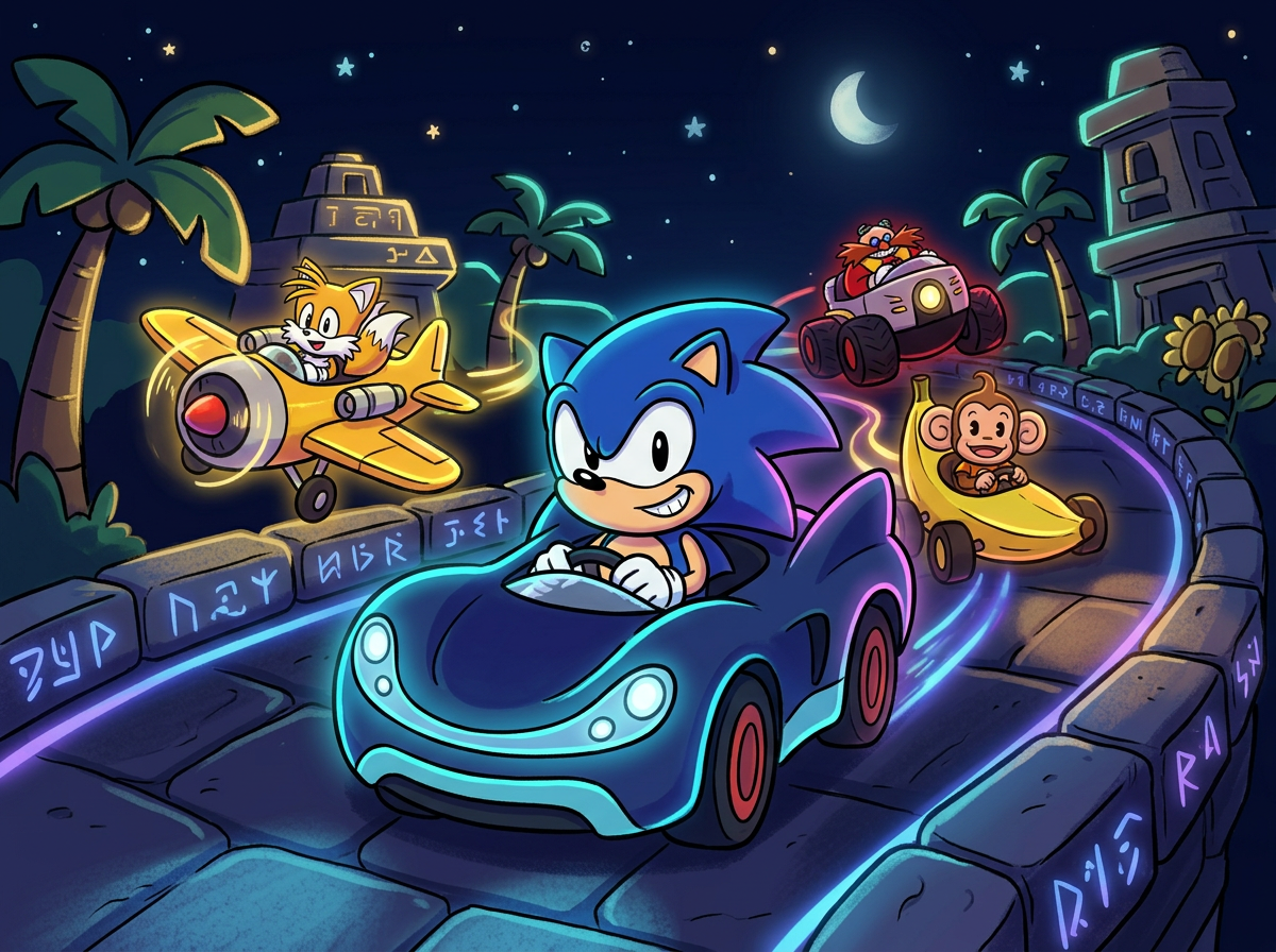 Sonic Racing — AI redraw