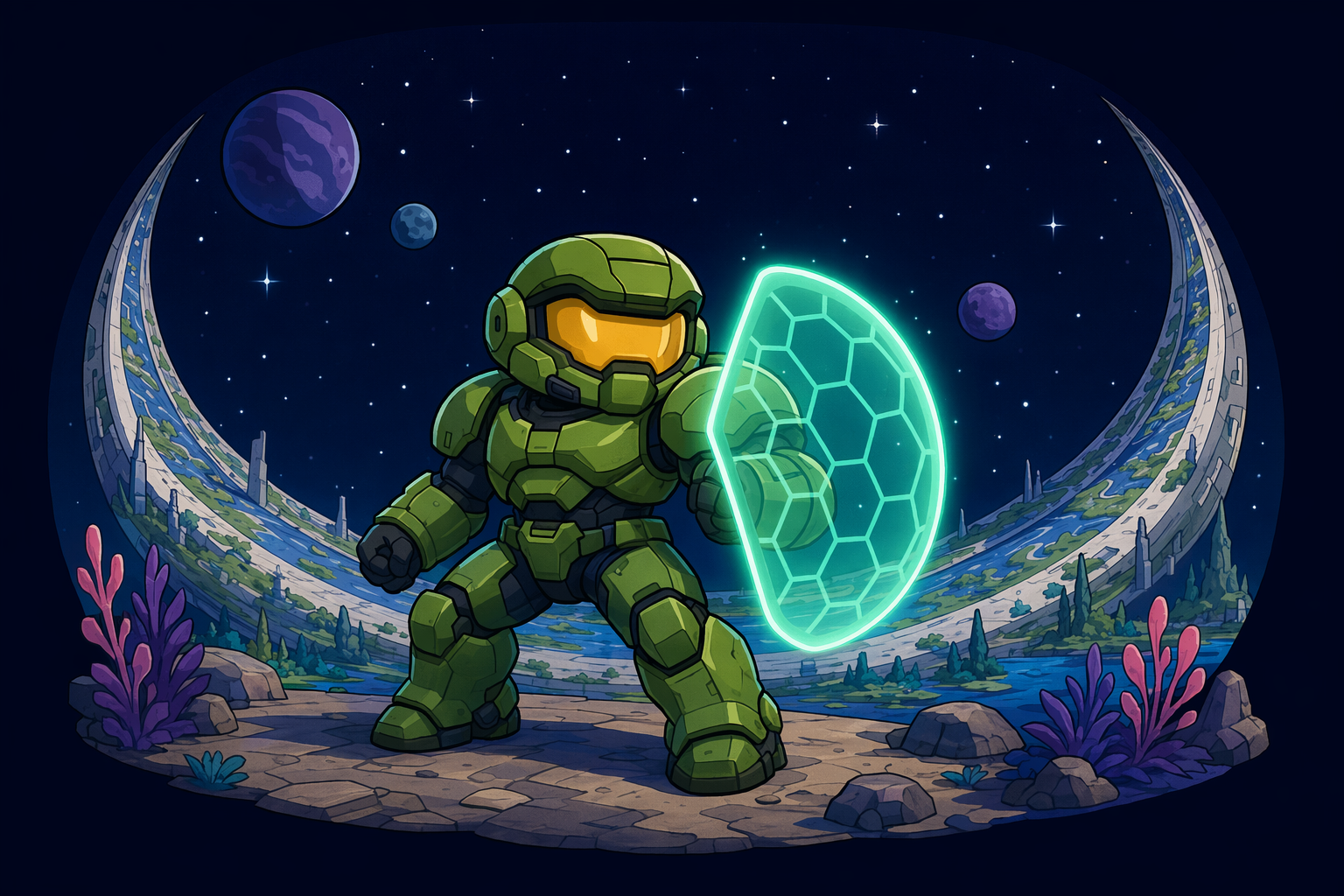 Halo: Combat Evolved β AI scene